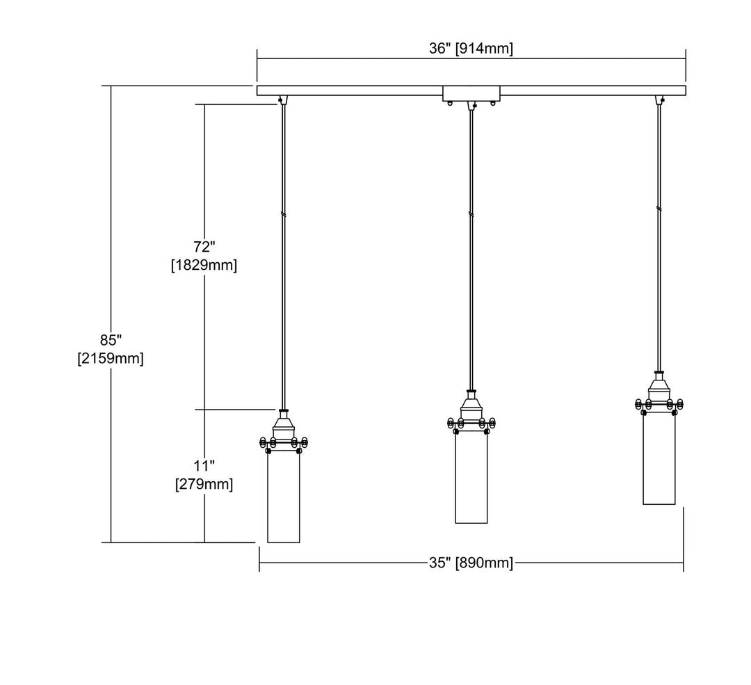 Elk Fulton 66326/3L Pendant Light - Oil Rubbed Bronze