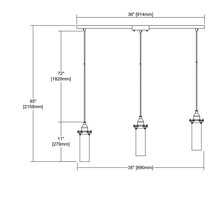 Elk Fulton 66326/3L Pendant Light - Oil Rubbed Bronze