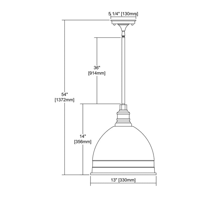 Elk Carolton 66882/1 Pendant Light - Polished Nickel