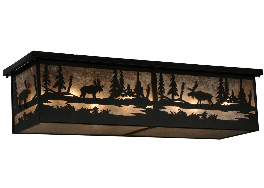 Meyda Tiffany Moose At Lake 136275 Ceiling Light - Oil Rubbed Bronze