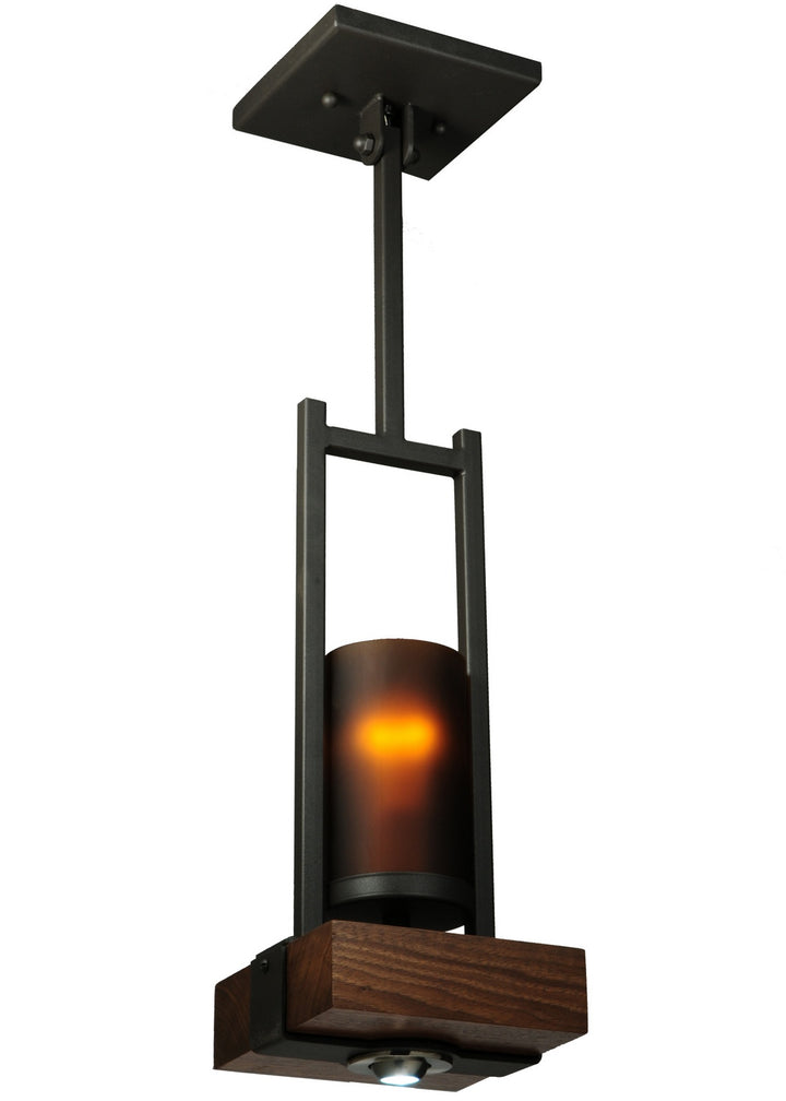 Meyda Tiffany Grand Terrace 136684 Pendant Light - Natural Wood, Wrought Iron