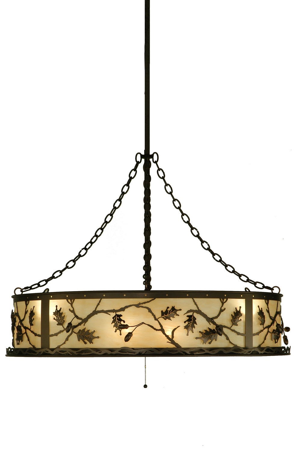Meyda Tiffany Oak Leaf & Acorn 136747 Chandelier Light - Mahogany Bronze