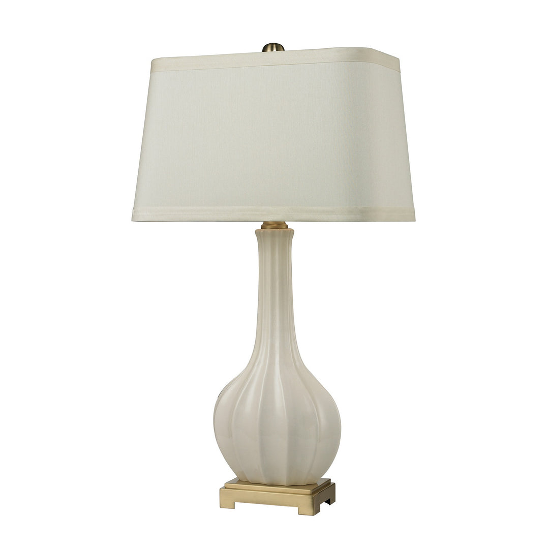 Elk Lighting D2596  Fluted Ceramic Lamp White