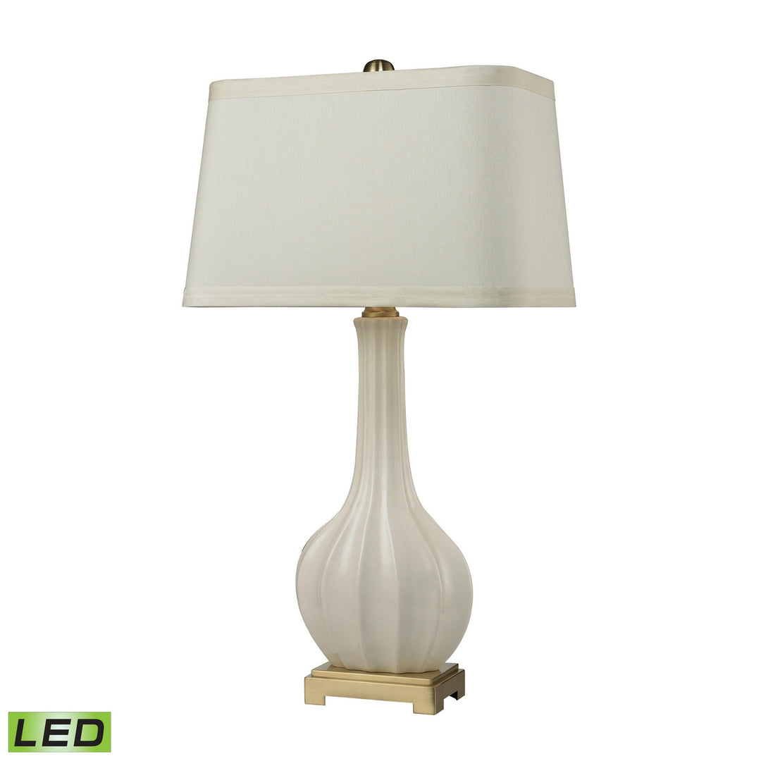 Elk Lighting D2596-LED  Fluted Ceramic Lamp White