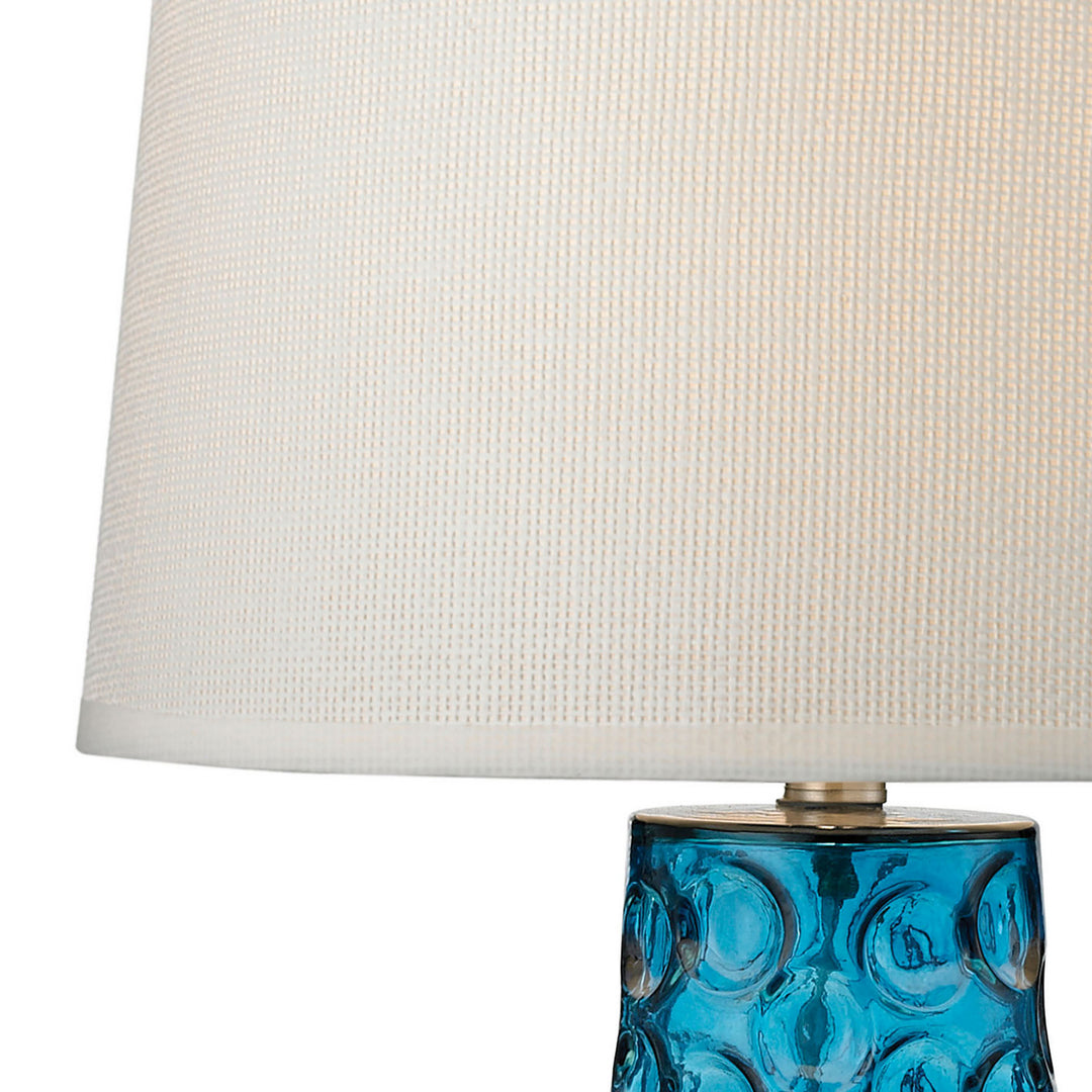 Elk Lighting D2619  Hammered Glass Lamp Blue