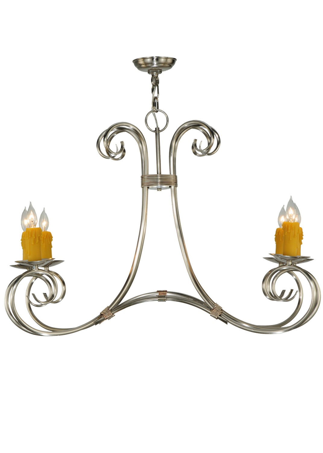 Meyda Tiffany Elon 137245 Chandelier Light - Brushed Nickel