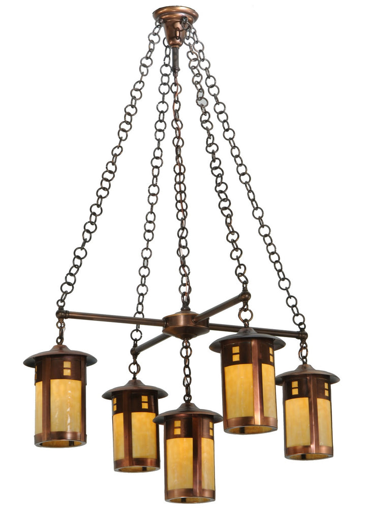 Meyda Tiffany Fulton 137268 Chandelier Light - Copper