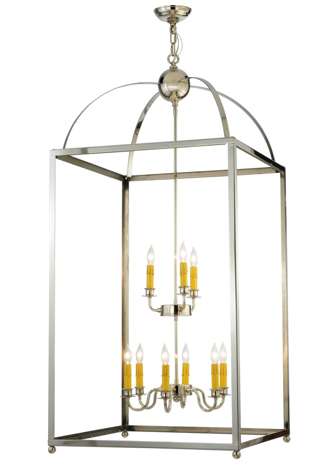 Meyda Tiffany Lighting 137352 Pavilion Nine Light Pendant Decor Polished Nickel