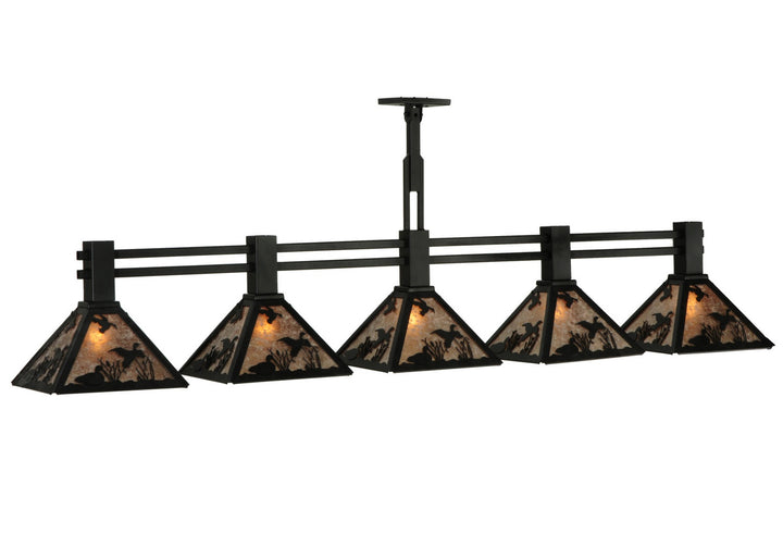 Meyda Tiffany Ducks In Flight 137562 Pendant Light - Black/Silver Mica