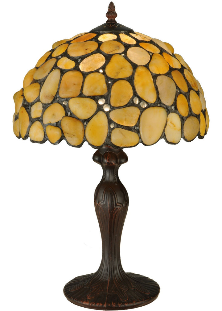 Meyda Tiffany Lighting 138123 Agata One Light Table Lamp Lamp Bronze / Dark