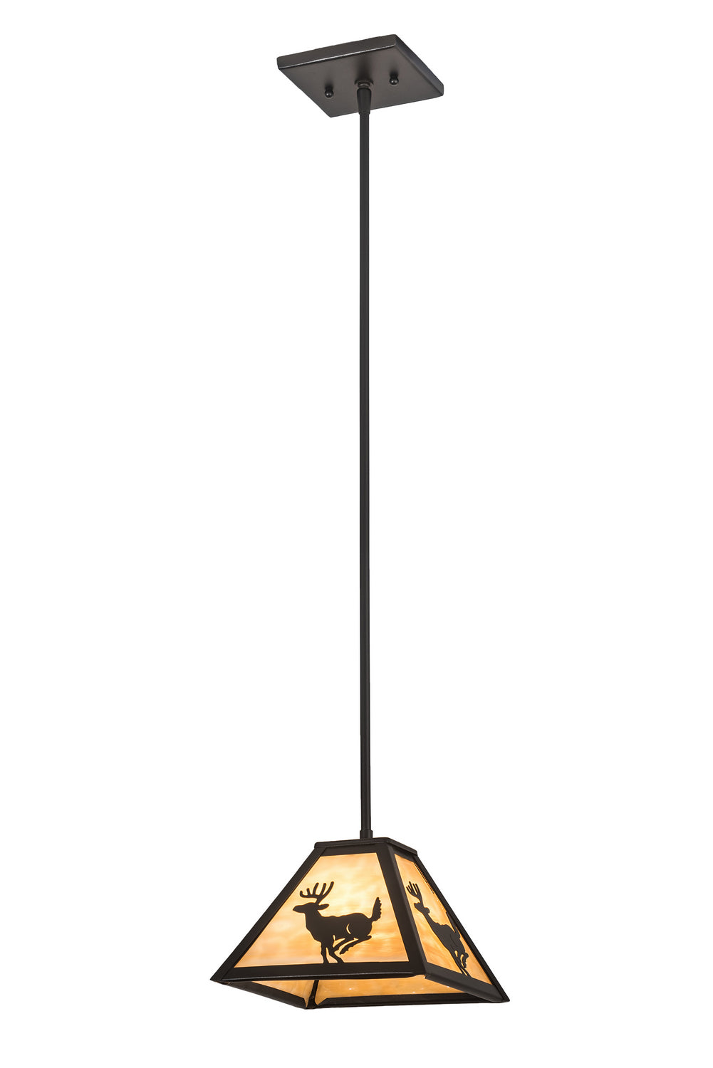 Meyda Tiffany Lone Deer 138213 Pendant Light - Craftsman Brown