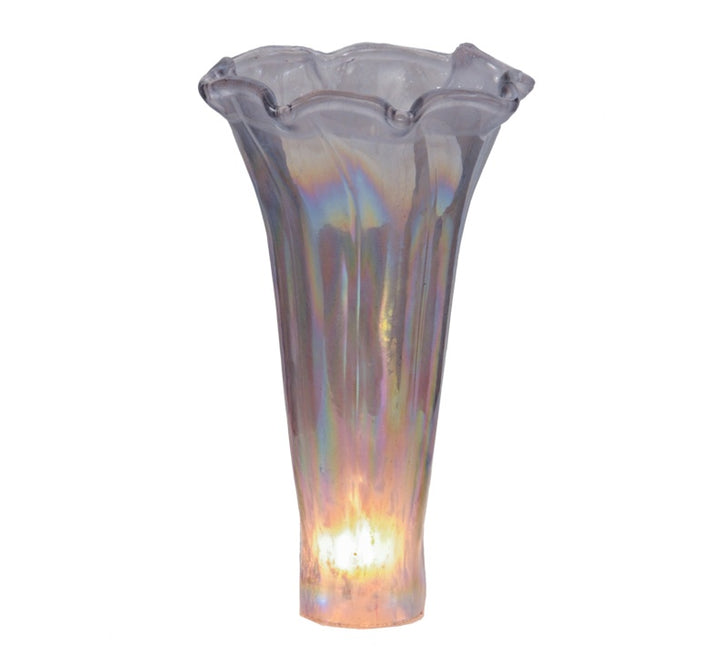 Meyda Tiffany Lighting 13822 Purple Iridescent Pond Lily Shade Lamp Shade Bronze / Dark