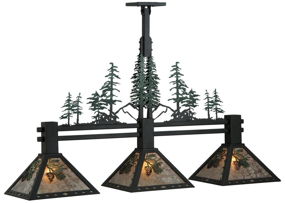 Meyda Tiffany Winter Pine 138248 Pendant Light - Hand Wrought Iron