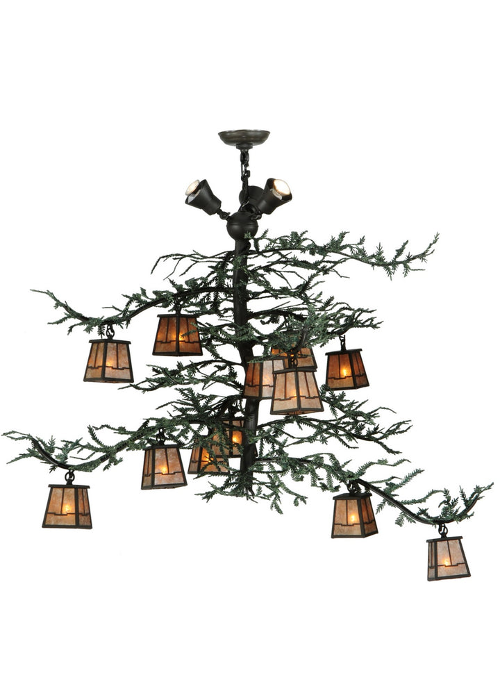 Meyda Tiffany Pine Branch 138383 Chandelier Light - Wrought Iron