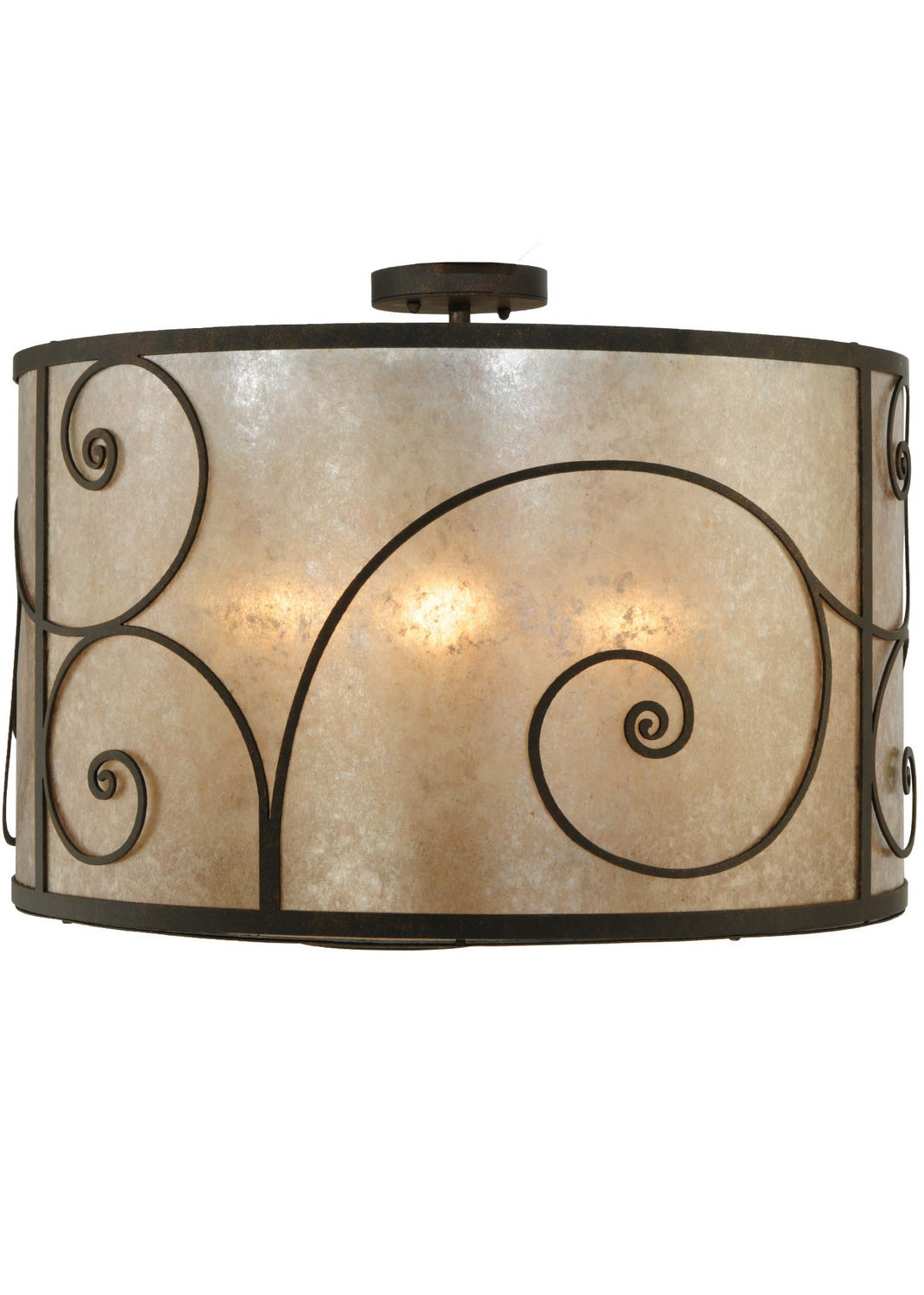 Meyda Tiffany Granada 138539 Ceiling Light - Gilded Tobacco/Silver Mica