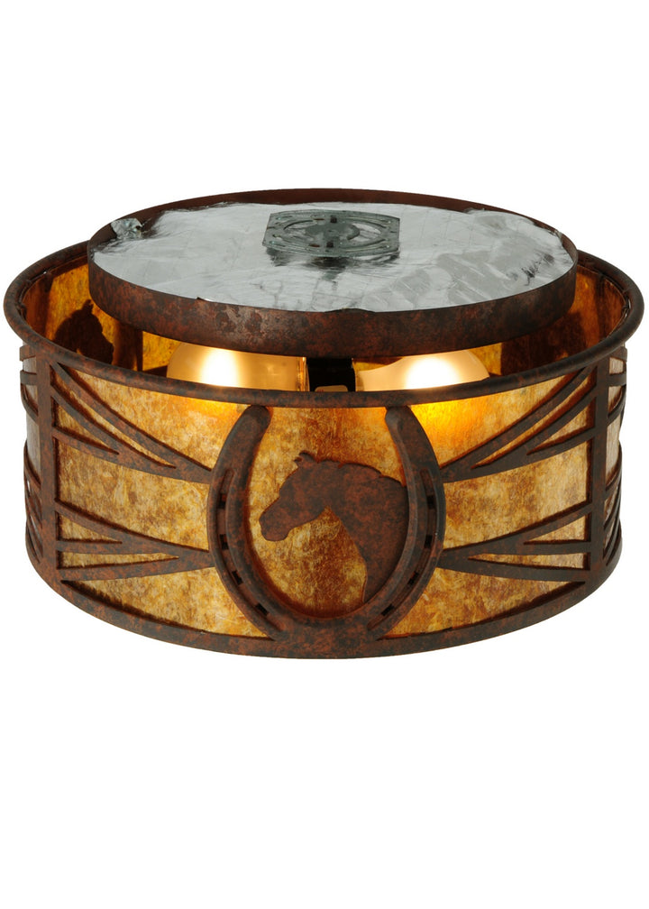 Meyda Tiffany Horseshoe 138623 Ceiling Light - Red Rust