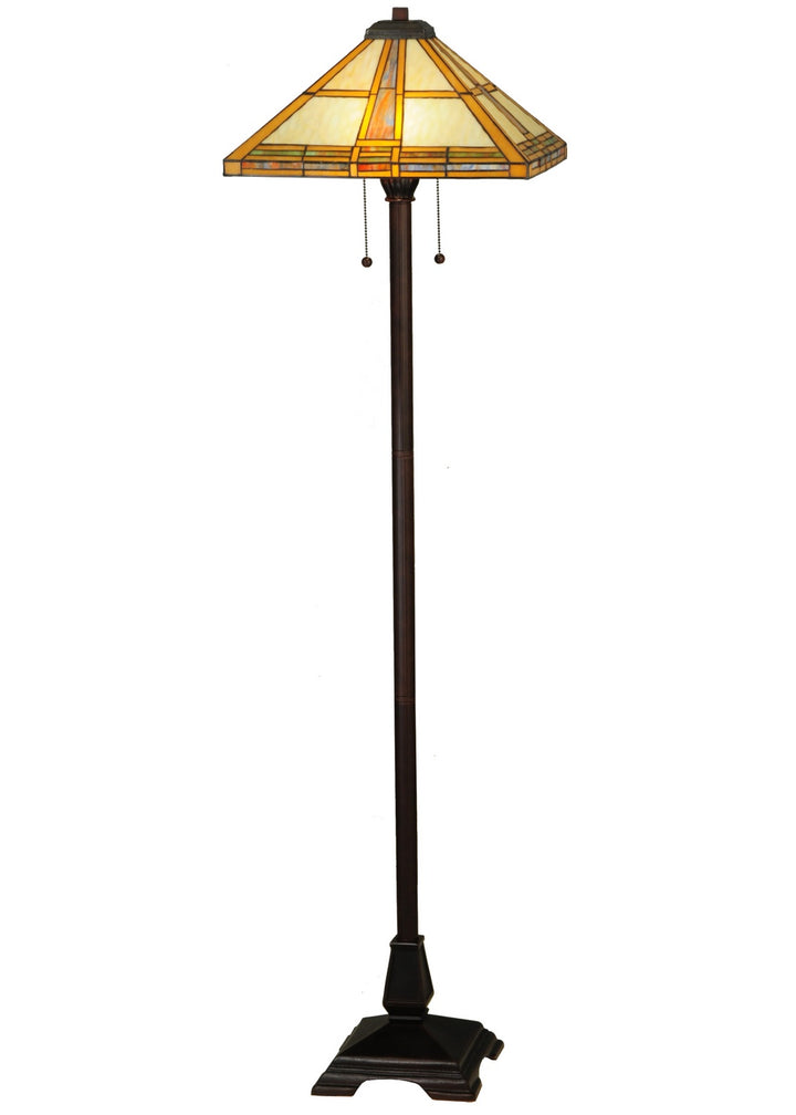 Meyda Tiffany Lighting 138769 Prairie Straw Floor Lamp Lamp Bronze / Dark