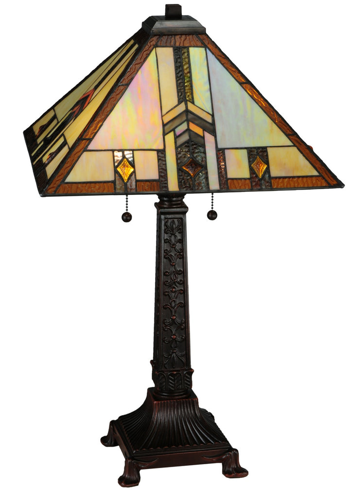 Meyda Tiffany Lighting 138773 Prairie Wheat Two Light Table Lamp Lamp Bronze / Dark
