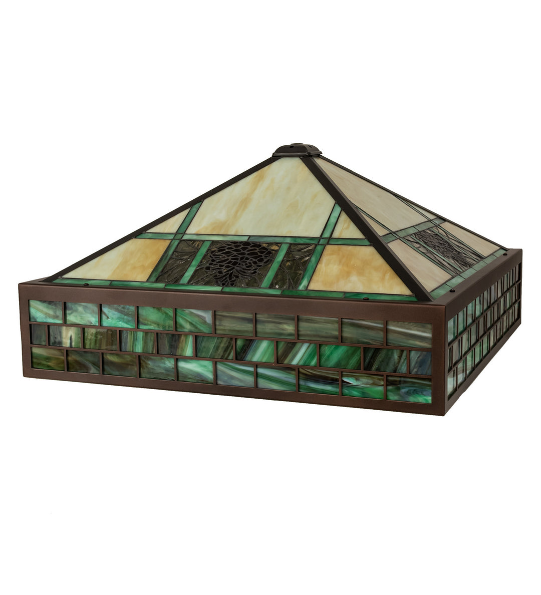 Meyda Tiffany Lighting 139086 Pinecone Ridge Shade Lamp Shade Bronze / Dark