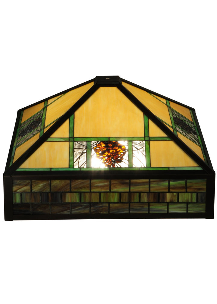 Meyda Tiffany Lighting 139086 Pinecone Ridge Shade Lamp Shade Bronze / Dark