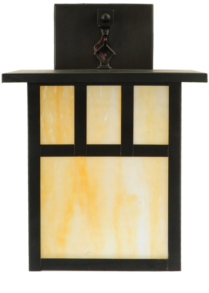 Meyda Tiffany Lighting 139259 Hyde Park Wall Sconce Outdoor Bronze / Dark