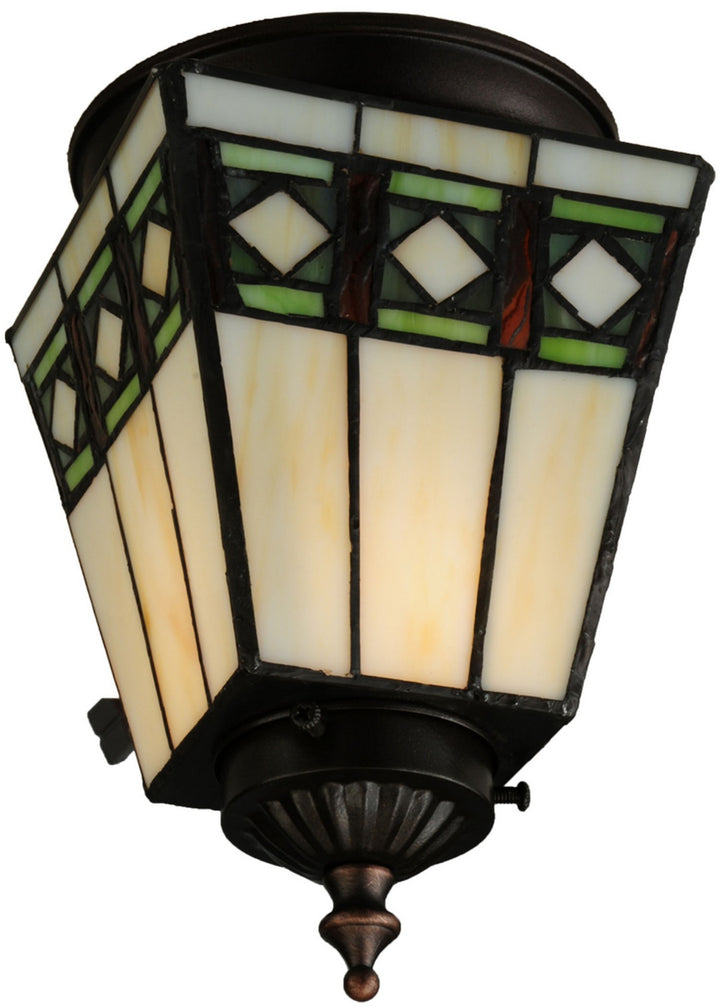 Meyda Tiffany Diamond Band Mission 139924 Ceiling Light - Polished Nickel