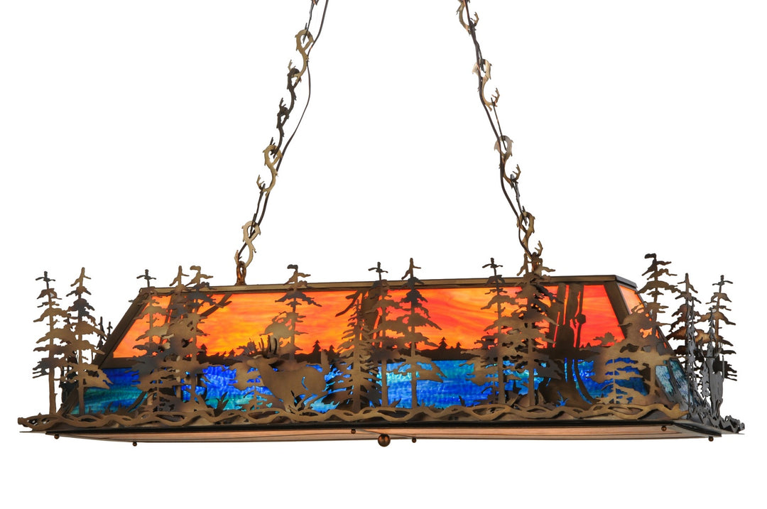 Meyda Tiffany Deer Through The Trees 140884 Pendant Light - Antique Copper