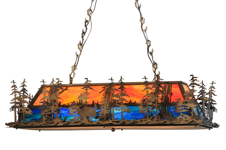 Meyda Tiffany Deer Through The Trees 140884 Pendant Light - Antique Copper