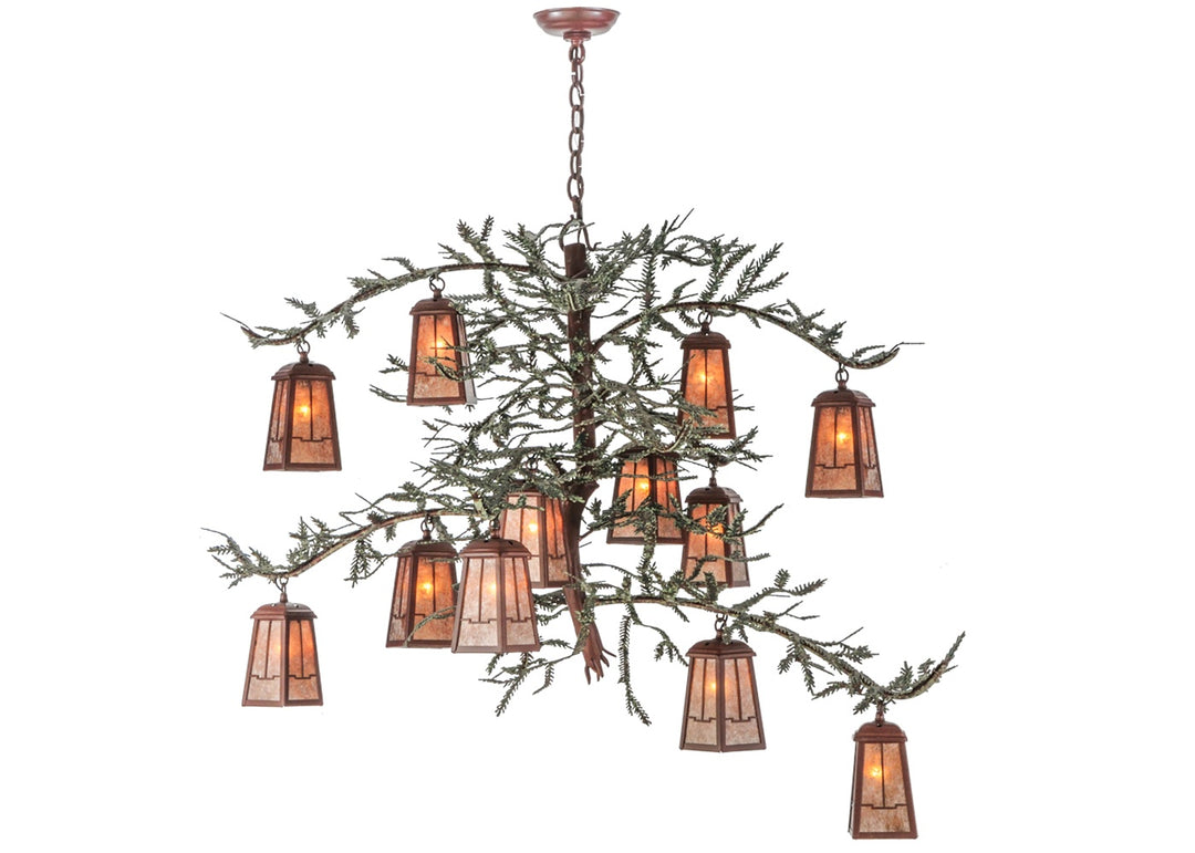 Meyda Tiffany Pine Branch 140897 Chandelier Light - Rust