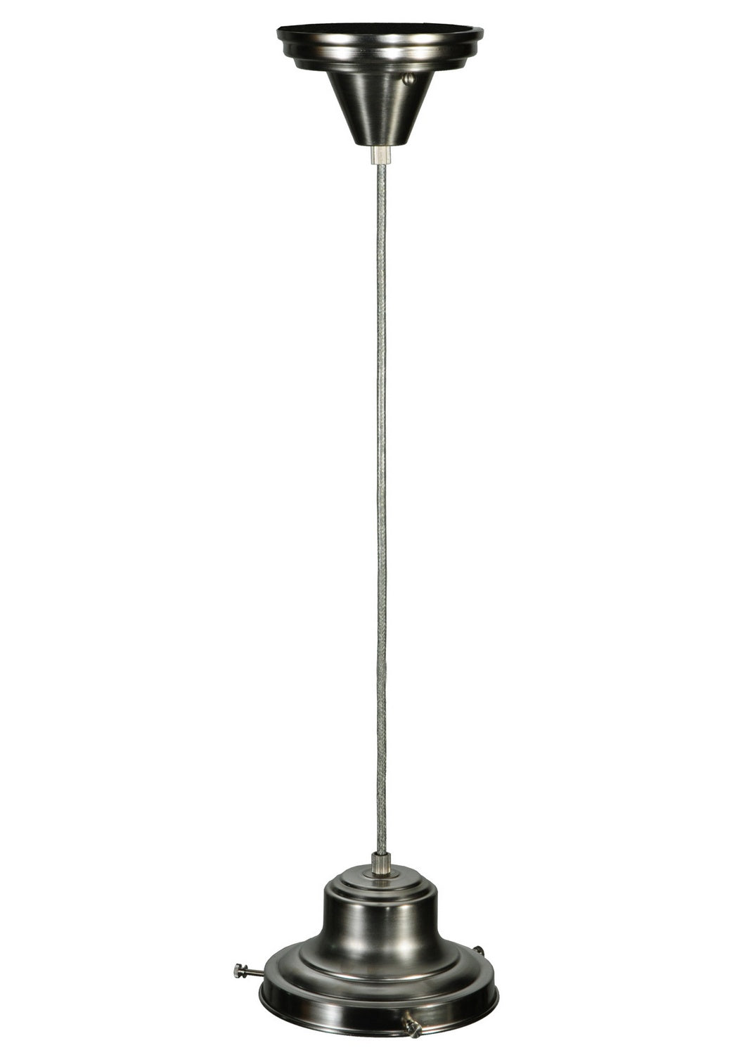 Meyda Tiffany Lighting 141102 Stillwater One Light Pendant Hardware Utility Light Pewter, Nickel, Silver