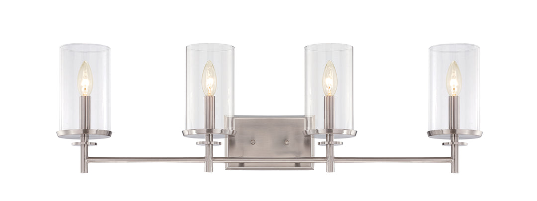 Designers Fountain Harlowe 87204-SP Bath Vanity Light 34 in. wide - Satin Platinum