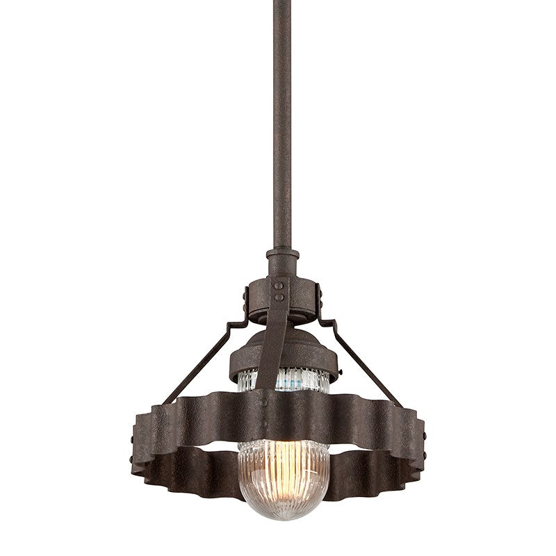 Troy Canary Wharf F4243 Pendant Light - Burnt Sienna