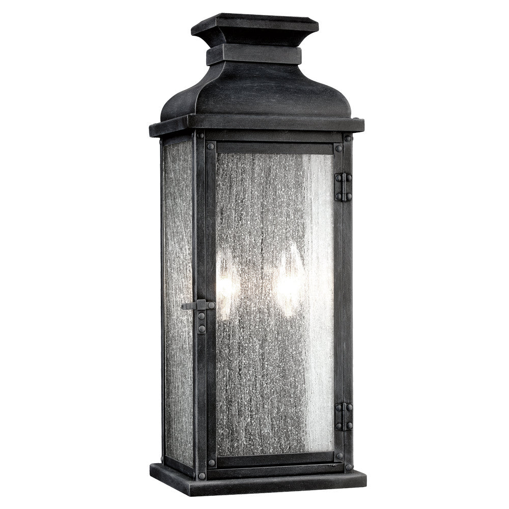 Visual Comfort Studio OL11101DWZ Pediment Two Light Lantern Outdoor Bronze / Dark