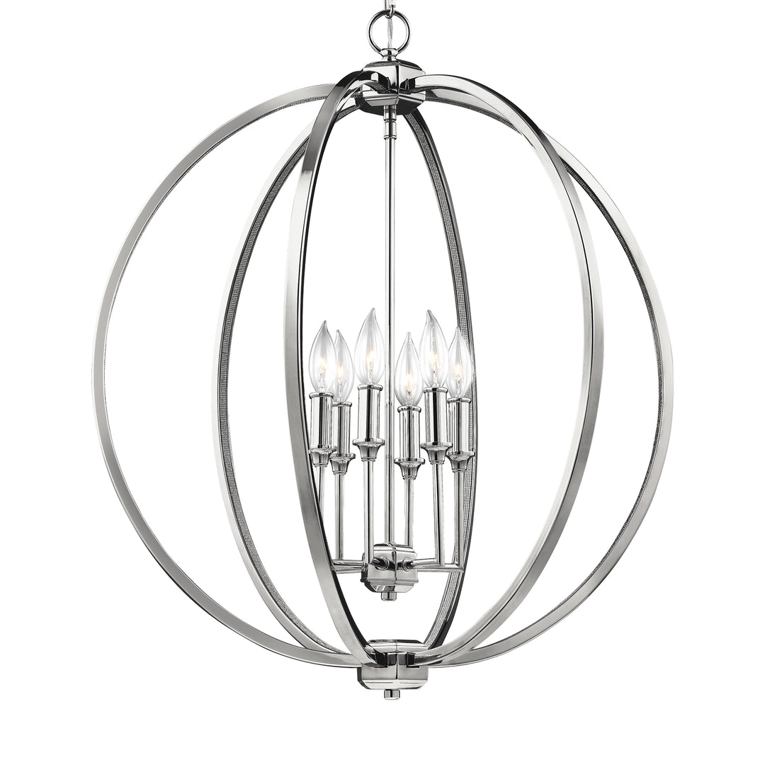 Visual Comfort Studio Corinne F3061/6PN Pendant Light - Polished Nickel
