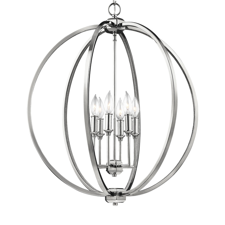 Visual Comfort Studio Corinne F3061/6PN Pendant Light - Polished Nickel