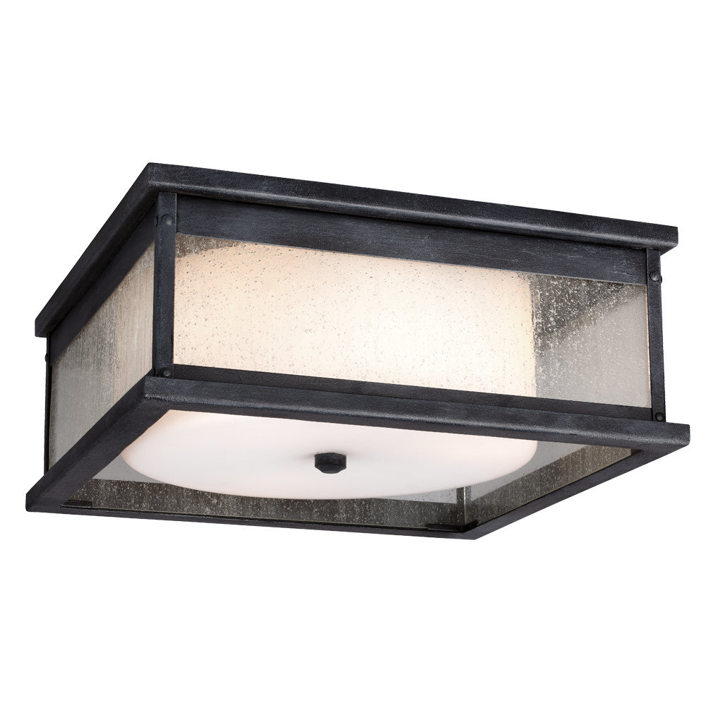 Visual Comfort Studio OL11113DWZ Pediment Three Light Flush Mount Outdoor Bronze / Dark