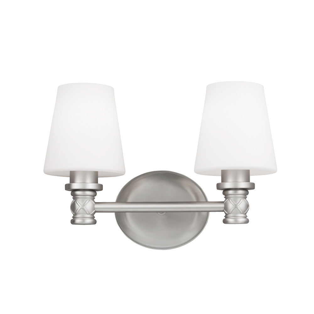 Visual Comfort Studio Xavierre VS22102SN Bath Vanity Light 14 in. wide - Satin Nickel