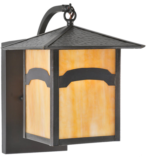 Meyda Tiffany Lighting 63146 Seneca One Light Wall Sconce Outdoor Bronze / Dark