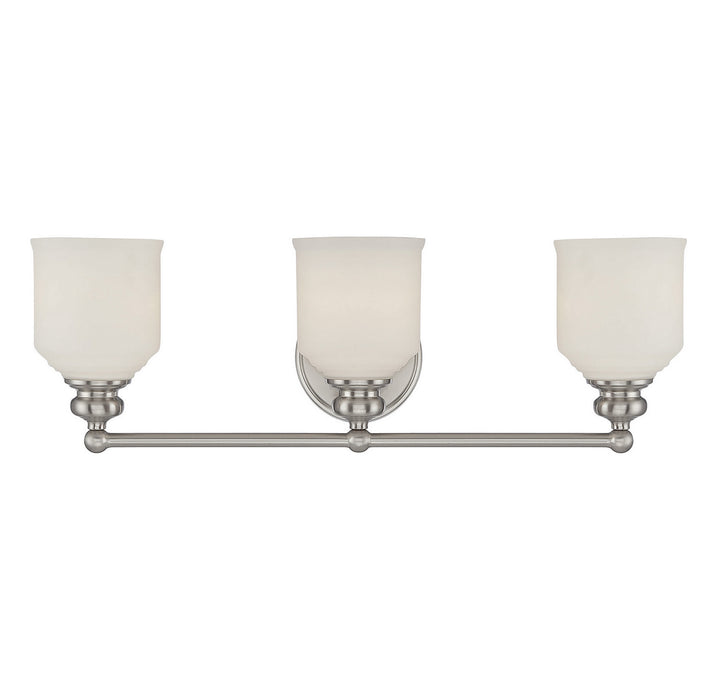 Savoy House Melrose 8-6836-3-SN Bath Vanity Light 24 in. wide - Satin Nickel