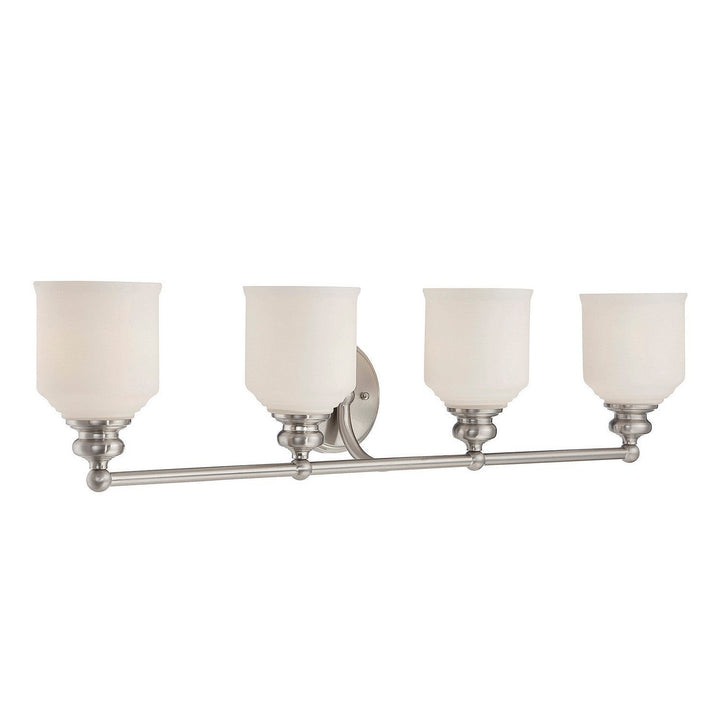 Savoy House Melrose 8-6836-4-SN Bath Vanity Light 34 in. wide - Satin Nickel