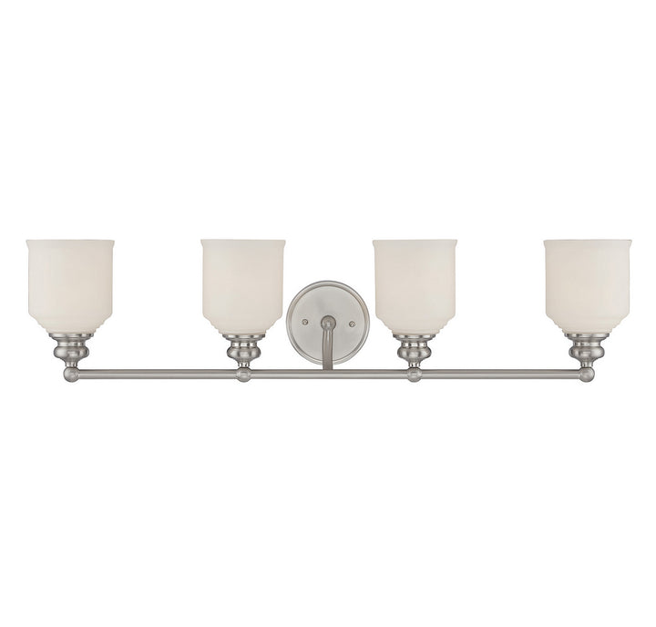 Savoy House Melrose 8-6836-4-SN Bath Vanity Light 34 in. wide - Satin Nickel