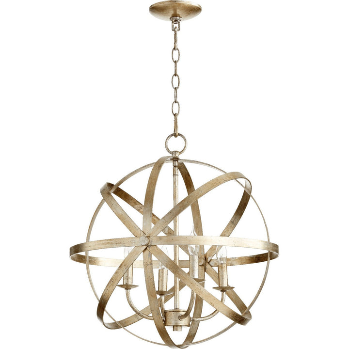 Quorum Celeste 6009-4-60 Chandelier Light - Aged Silver Leaf