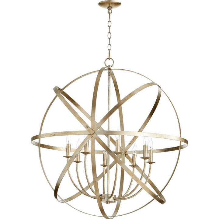 Quorum Celeste 6009-8-60 Chandelier Light - Aged Silver Leaf