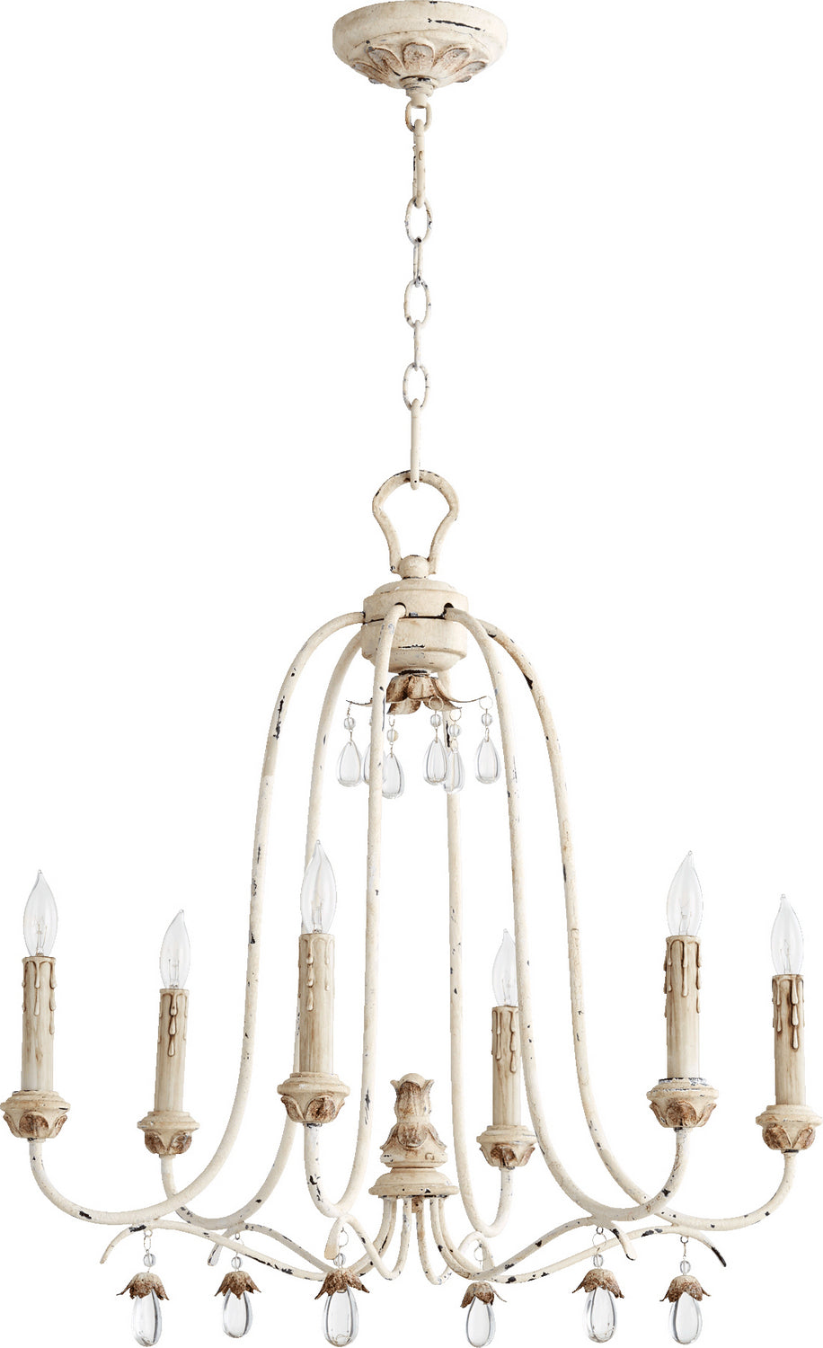 Quorum Venice 6144-6-70 Chandelier Light - Persian White