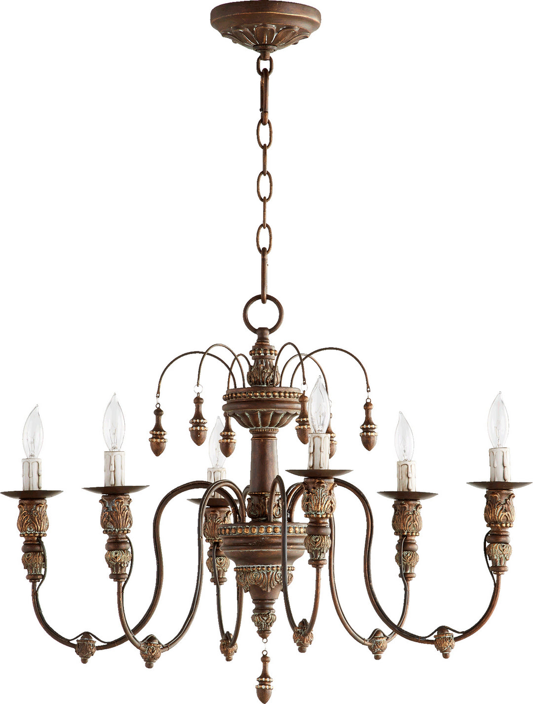 Quorum Salento 6316-6-39 Chandelier Light - Vintage Copper