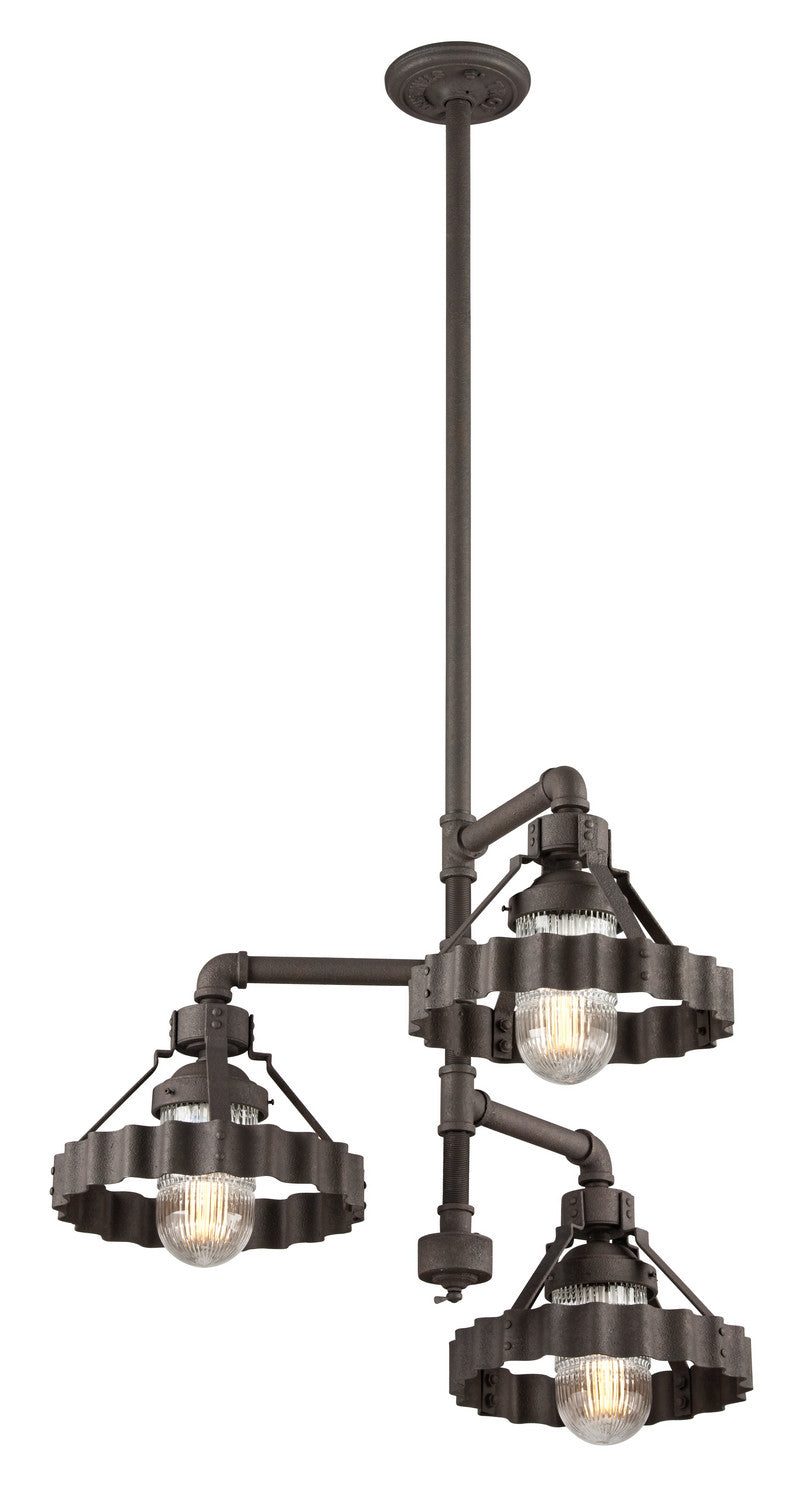 Troy Canary Wharf F4246 Chandelier Light - Burnt Sienna