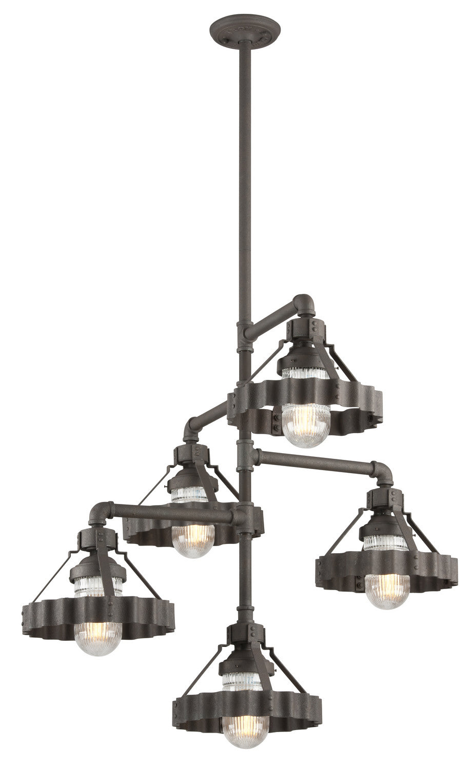 Troy Canary Wharf F4247 Chandelier Light - Burnt Sienna