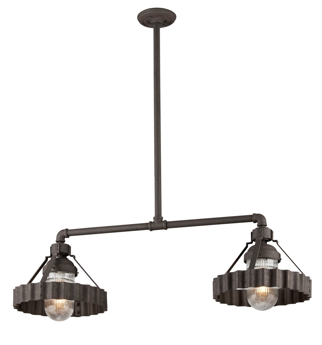 Troy Canary Wharf F4248 Pendant Light - Burnt Sienna