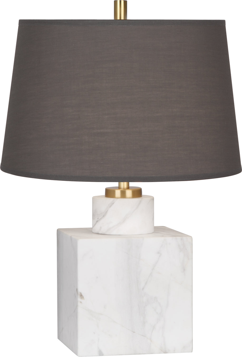 Robert Abbey Lighting 795X Jonathan Adler Canaan Lamp Carrara Marble Base W/Antique Brass