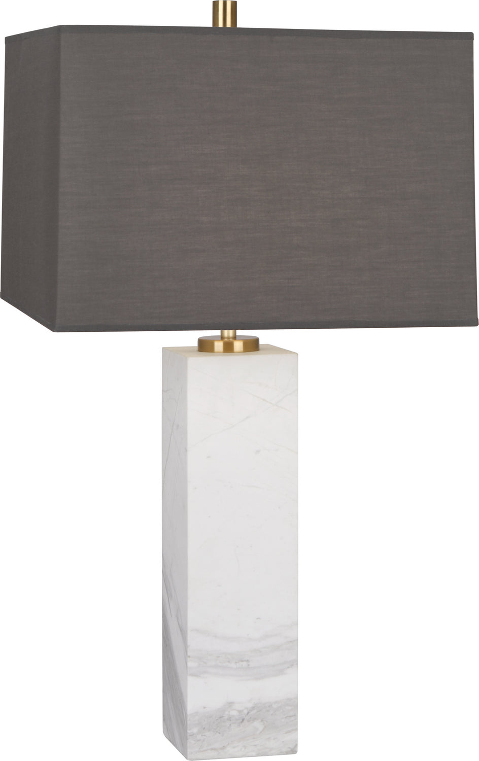 Robert Abbey Lighting 796X Jonathan Adler Canaan Lamp Carrara Marble Base W/Antique Brass